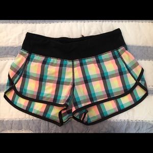 Lululemon Multicolored Neon Shorts, Size 4